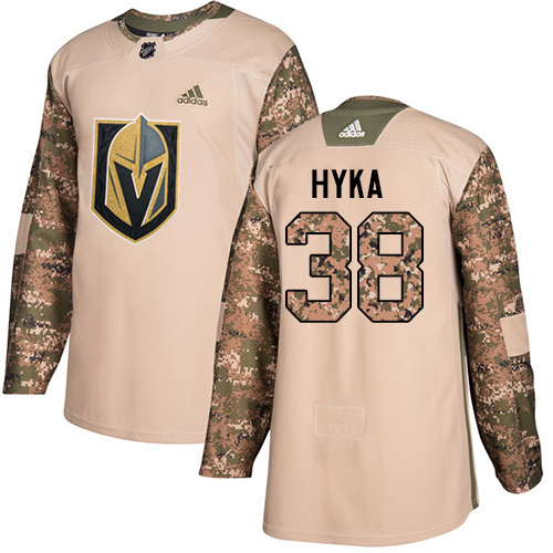 Adidas Golden Knights #38 Tomas Hyka Camo Authentic Veterans Day Stitched NHL Jersey - Click Image to Close
